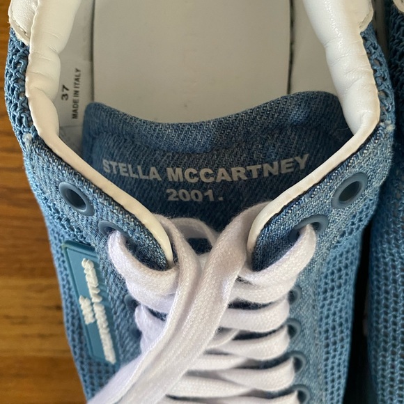 Stella McCartney Blue Denim Loop Sneakers - Picture 9 of 13